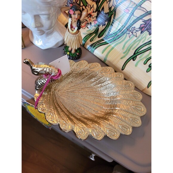 Gold Peacock Jewelry/Soap Dish - Picture 9 of 10